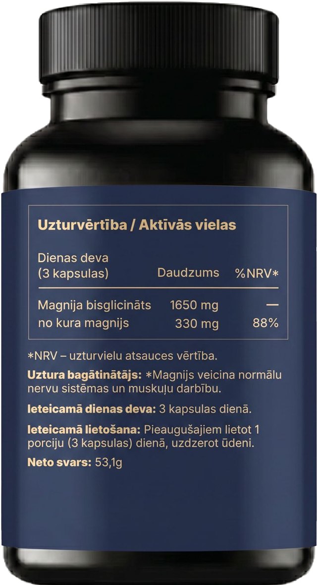 HOLDVIT uzturvērtības tabula uz iepakojuma